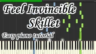 Feel Invincible - Skillet - Very easy and simple piano tutorial synthesia planetcover