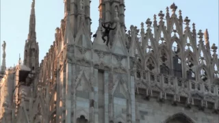 BASE Jump from Milan Cathedral