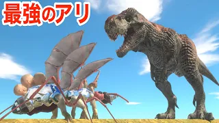 ティラノサウルスを倒す最強のアリを作ろうバトルシミュレーター【 Animal Revolt Battle Simulator 】