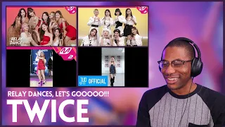 TWICE | Relays!! 'Alcohol-Free', 'Feel Special', 'I Can't Stop Me', 'Dance The Night Away' REACTION