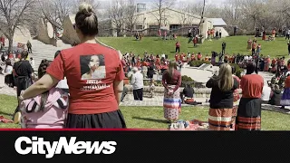 Marking Red Dress Day in Manitoba