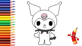 How to Draw Kuromi | Sanrio | Drawing, Colouring and Painting for kids & toddler