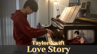 Taylor Swift: Love Story | Piano Cover (with violin) by Jin Kay Teo