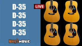 Do 4 Martin D-35 guitars sound the same?  LIVESTREAM replay - with time stamps