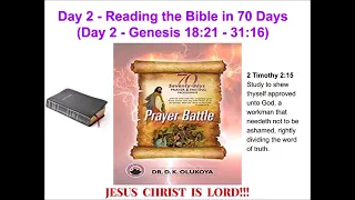Day 2 Reading the Bible in 70 Days  70 Seventy Days Prayer and Fasting Programme 2023 Edition