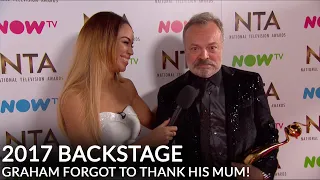 NTA 2017 Backstage Special Recognition - Graham forgot to thanks his Mum!