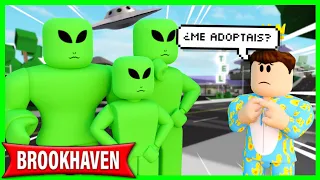 SOY ADOPTADO POR UNA FAMILIA de ALIENS en BROOKHAVEN - Roblox YoSoyLoki