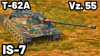 IS-7, T-62A & Vz. 55 | WOT Blitz Pro Replays