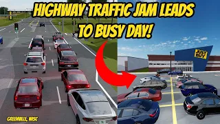 Greenville, Wisc Roblox l Highway Traffic Jam BUSY DAY Rp