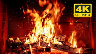 🔥 Cozy Fireplace 4K (12 HOURS). Fireplace with Crackling Fire Sounds. Crackling Fireplace 4K