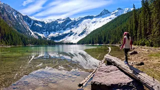 Hiker/Biker season in Glacier National Park: Lake McDonald Lodge to Avalanche Lake in 4K