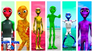 Dance Challenge Dame Tu Cosita green alien ALL VERSIONS very fast, slow | PUMPUM