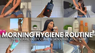 My Morning Hygiene Routine for self care | body care, skin care, grwm | Janika B