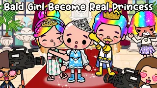 BALD Girl Become Real Princess 🤓👑 Sad Story | Toca Life World | Toca Boca