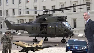 Jens Stoltenberg visits London in military aircraft 🪖