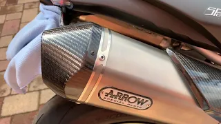 2019 Triumph Speed Triple RS Austin Racing GP and Arrow Exhaust Sound Off