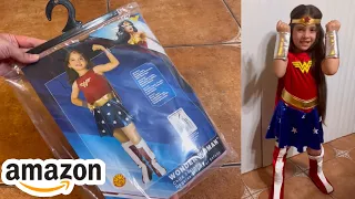 GIRLS WONDER WOMAN COSTUME || AMAZON COSTUME UNBOXING 2022