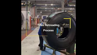 Aeroplane Tires Retreading process in the factory by the Workers //#airforce