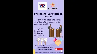 2024 CSC Reviewer: Philippine Constitution | Lumabas sa CSC Exam 😱😱#csc #cscreviewer