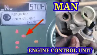 ENGINE CONTROL UNIT, MAN TRACK, CHANGE NEW SENSOR /LEGUID VLOG