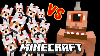 Cyclops VS. 100 Tamed Wolves. Will THEY DEFEAT HIM??? Minecraft Ice and Fire Monsters Mob Battle