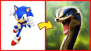 SONIC the Hedgehog ALL CHARACTERS as SNAKE (PART 2) 2024