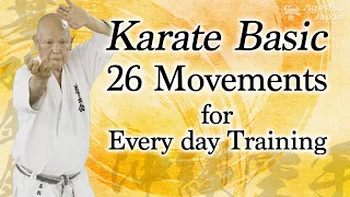 Karate Basic | 26 Movements for Every day Training at Home| Okinawan Karate | Ageshio Japan