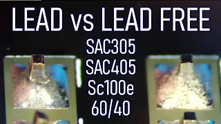 SDG #255 SAC305, SAC405, Sc100e, 60/40 Lead/Lead Free Solder Comparison using SolderKing