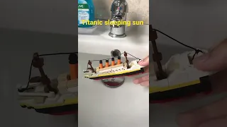 Lego Titanic sinks sleeping sun🚢🌊
