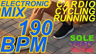 190 BPM Cadence Running Cardio Cycling Music