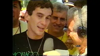 Gran Premio d'Italia 1987: Ezio Zermiani intervista simpaticamente Ayrton Senna