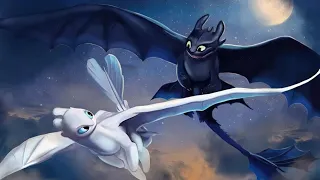 Беззубик и Дневная Фурия - Toothless and Light Fury Клип - Комета