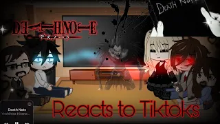 Death note reacts to Tiktoks || Part 2 || Gacha club