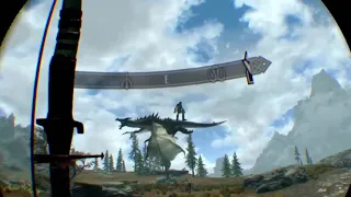 Skyrim VR | Giants flying Dragons?