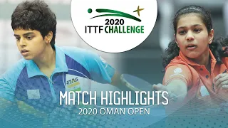 Kamath Archana Girish vs Chitale Diya Parag | 2020 ITTF Oman Open Highlights (Group)