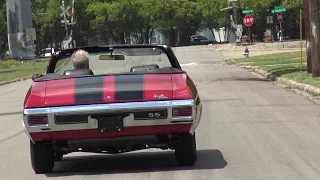 1970 Chevelle SS 454 LS5 convertible 4 speed test drive Dallas Texas Muscle Car  Samspace81 vlog