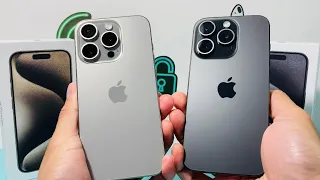 iPhone 15 Pro Natural Titanium vs Black Titanium Color Comparison