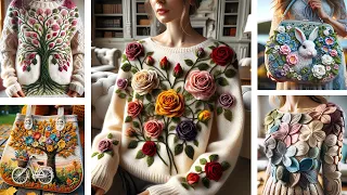 OMG! These Beautiful Crochet/Knitting Bag Designs! Crochet Designs for Women's Cardigans