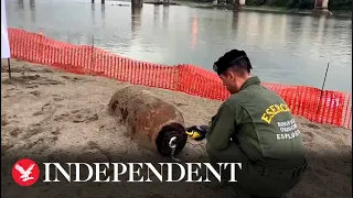 WWII bomb found in dried river detonated by Italian army