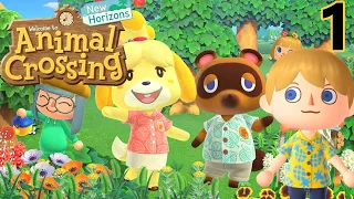 Animal Crossing: New Horizons - Gameplay Walkthrough Part 1 - First Day on Bourbon Island!