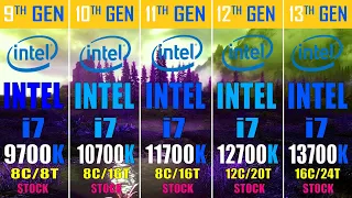 i7 9700K vs i7 10700K vs i7 11700K vs i7 12700K vs i7 13700K || PC GAMES TEST ||