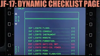 JF-17 Thunder: Dynamic Checklist Page Tutorial | DCS WORLD
