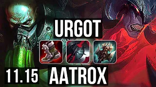 URGOT vs AATROX (TOP) | 11/1/10, 900+ games, Legendary, Rank 10 Urgot | EUW Challenger | v11.15