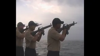 Funeral at Sea while underway on Deployment