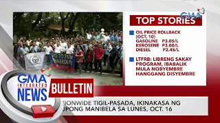 Nationwide tigil-pasada, ikinakasa ng grupong Manibela sa Lunes... | GMA Integrated News Bulletin