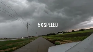 Tornado in Blair timelapse and drone view