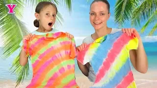 3 ЦВЕТА Тай Дай Челлендж II, 3 Colors Tie Dye Challenge / Футболка Тай Дай