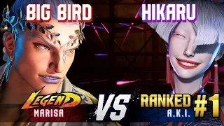 SF6 ▰ BIG BIRD (Marisa) vs HIKARU (#1 Ranked A.K.I.) ▰ High Level Gameplay