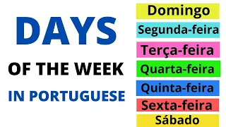Learn Days Of The Week in Portuguese.Spoken Portuguese