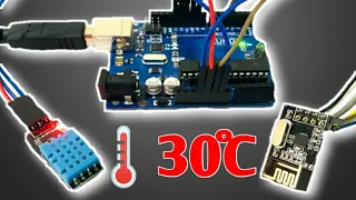 Arduino & NRF24L01 with DHT11 sending Room temperature to smartphone over Bluetooth Low Energy BLE